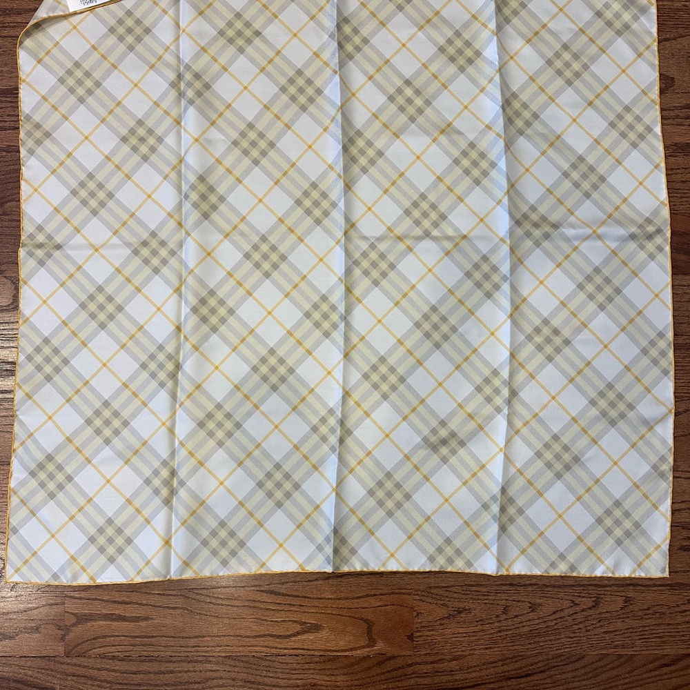 Burberry Yellow and Gray Plaid Scarf - Picture 2 of 4